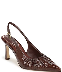 Circus NY by Sam Edelman Tasha Patent Ruched Slingback Dress Pumps