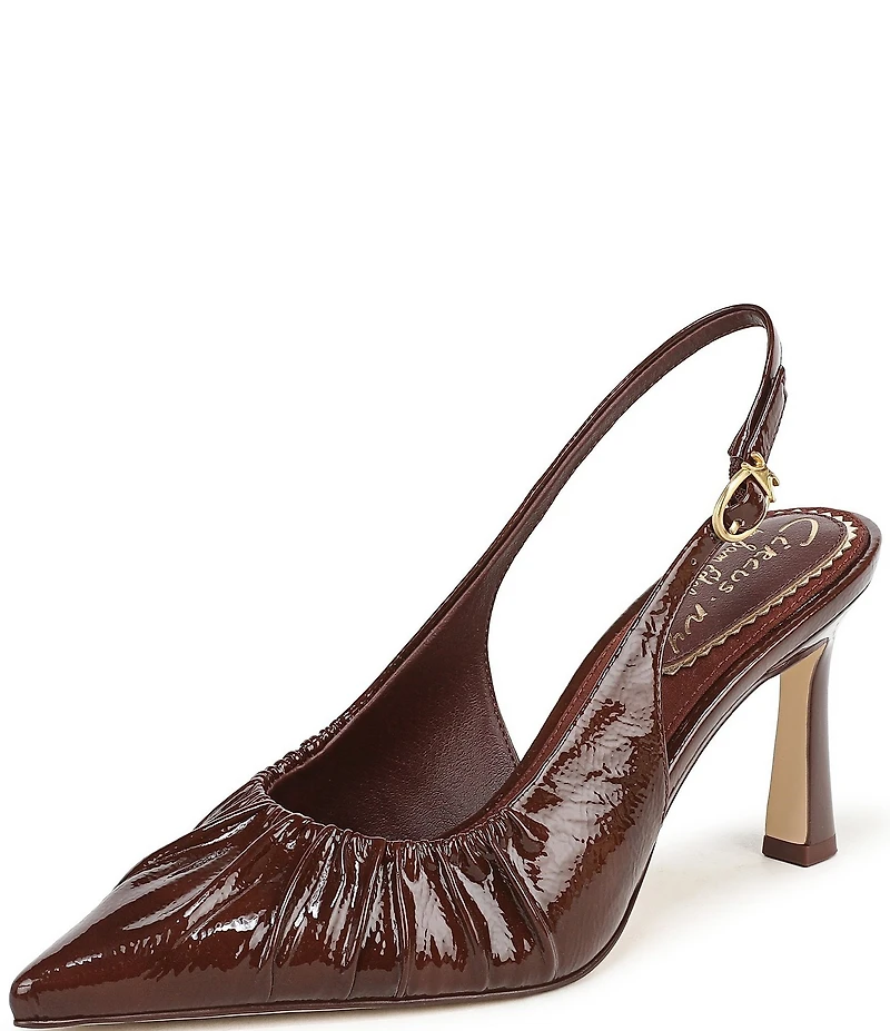 Circus NY by Sam Edelman Tasha Patent Ruched Slingback Dress Pumps