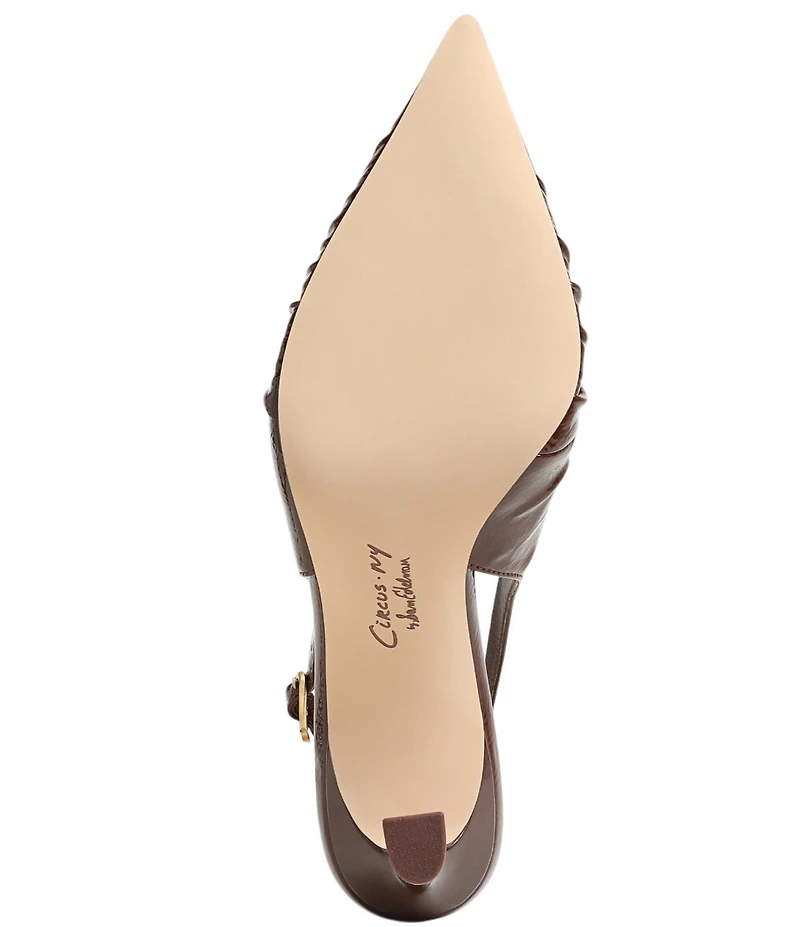 Circus NY by Sam Edelman Tasha Patent Ruched Slingback Dress Pumps