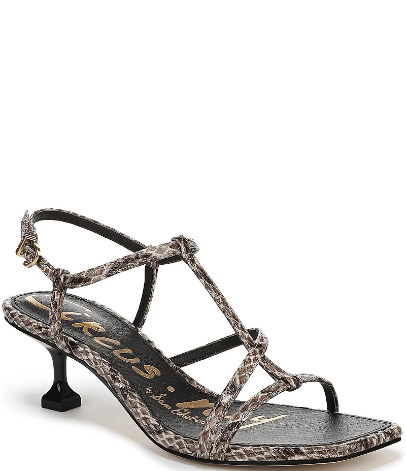 Circus NY by Sam Edelman Jaida Snake Print Ankle Strap Dress Sandals