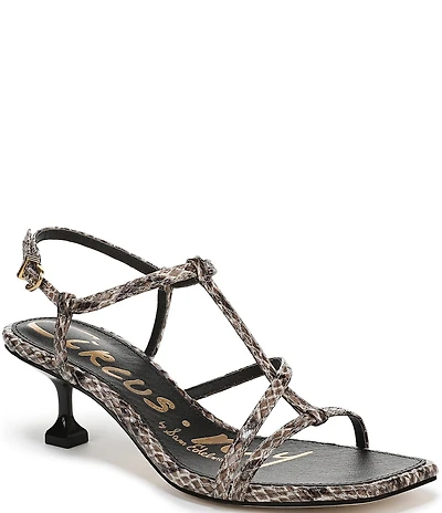 Circus NY by Sam Edelman Jaida Snake Print Ankle Strap Dress Sandals