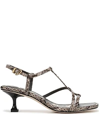Circus NY by Sam Edelman Jaida Snake Print Ankle Strap Dress Sandals