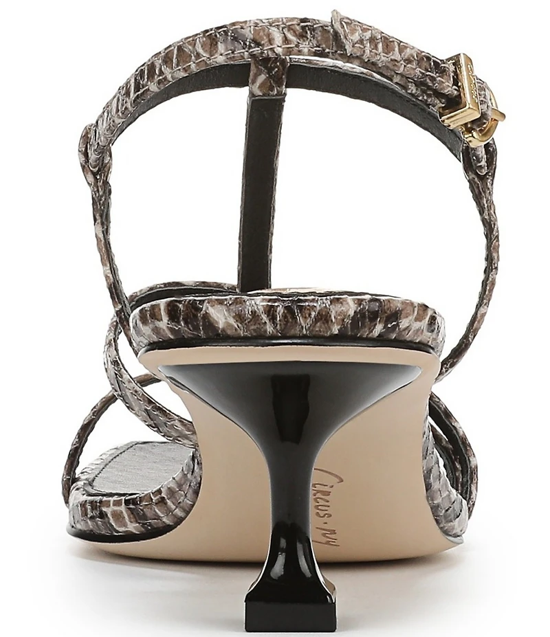 Circus NY by Sam Edelman Jaida Snake Print Ankle Strap Dress Sandals