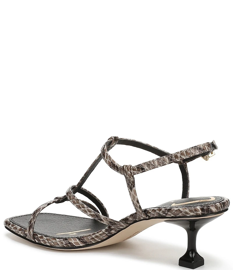 Circus NY by Sam Edelman Jaida Snake Print Ankle Strap Dress Sandals
