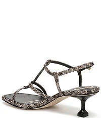 Circus NY by Sam Edelman Jaida Snake Print Ankle Strap Dress Sandals