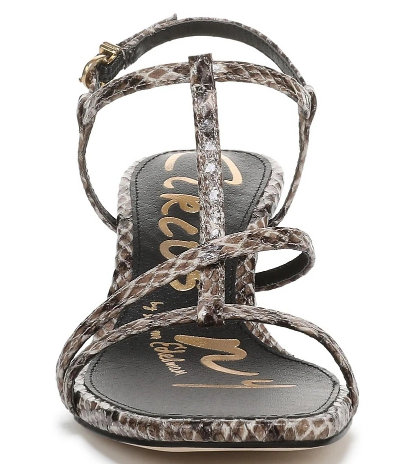 Circus NY by Sam Edelman Jaida Snake Print Ankle Strap Dress Sandals