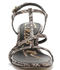 Circus NY by Sam Edelman Jaida Snake Print Ankle Strap Dress Sandals