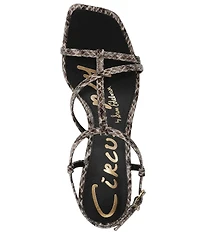 Circus NY by Sam Edelman Jaida Snake Print Ankle Strap Dress Sandals