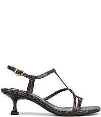 Circus NY by Sam Edelman Jaida Snake Print Ankle Strap Dress Sandals