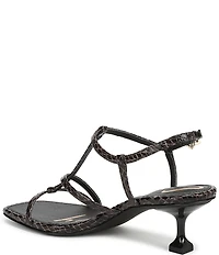 Circus NY by Sam Edelman Jaida Snake Print Ankle Strap Dress Sandals