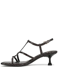 Circus NY by Sam Edelman Jaida Snake Print Ankle Strap Dress Sandals