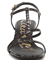 Circus NY by Sam Edelman Jaida Snake Print Ankle Strap Dress Sandals
