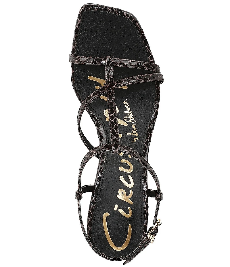 Circus NY by Sam Edelman Jaida Snake Print Ankle Strap Dress Sandals