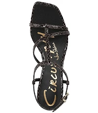 Circus NY by Sam Edelman Jaida Snake Print Ankle Strap Dress Sandals