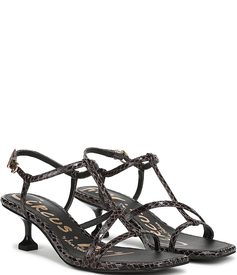 Circus NY by Sam Edelman Jaida Snake Print Ankle Strap Dress Sandals