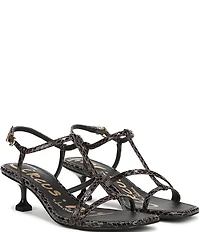 Circus NY by Sam Edelman Jaida Snake Print Ankle Strap Dress Sandals