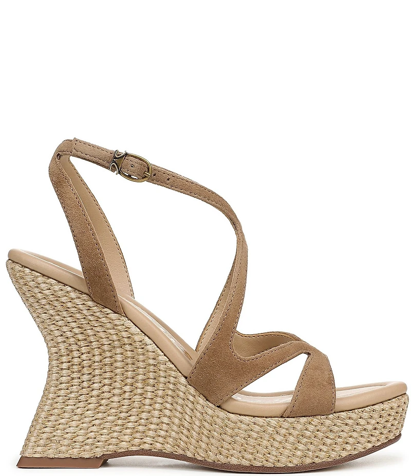 Circus NY by Sam Edelman Trina Leather Ankle Strap Platform Wedge Sandals