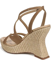 Circus NY by Sam Edelman Trina Leather Ankle Strap Platform Wedge Sandals