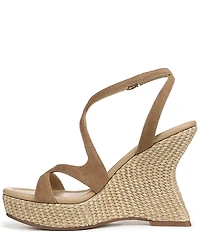 Circus NY by Sam Edelman Trina Leather Ankle Strap Platform Wedge Sandals