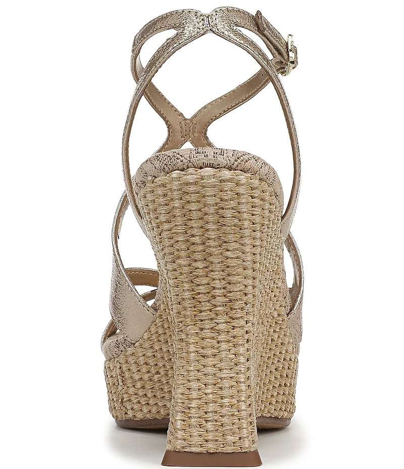 Circus NY by Sam Edelman Trina Metallic Ankle Strap Platform Wedge Sandals