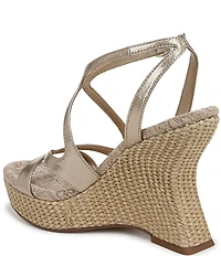 Circus NY by Sam Edelman Trina Metallic Ankle Strap Platform Wedge Sandals