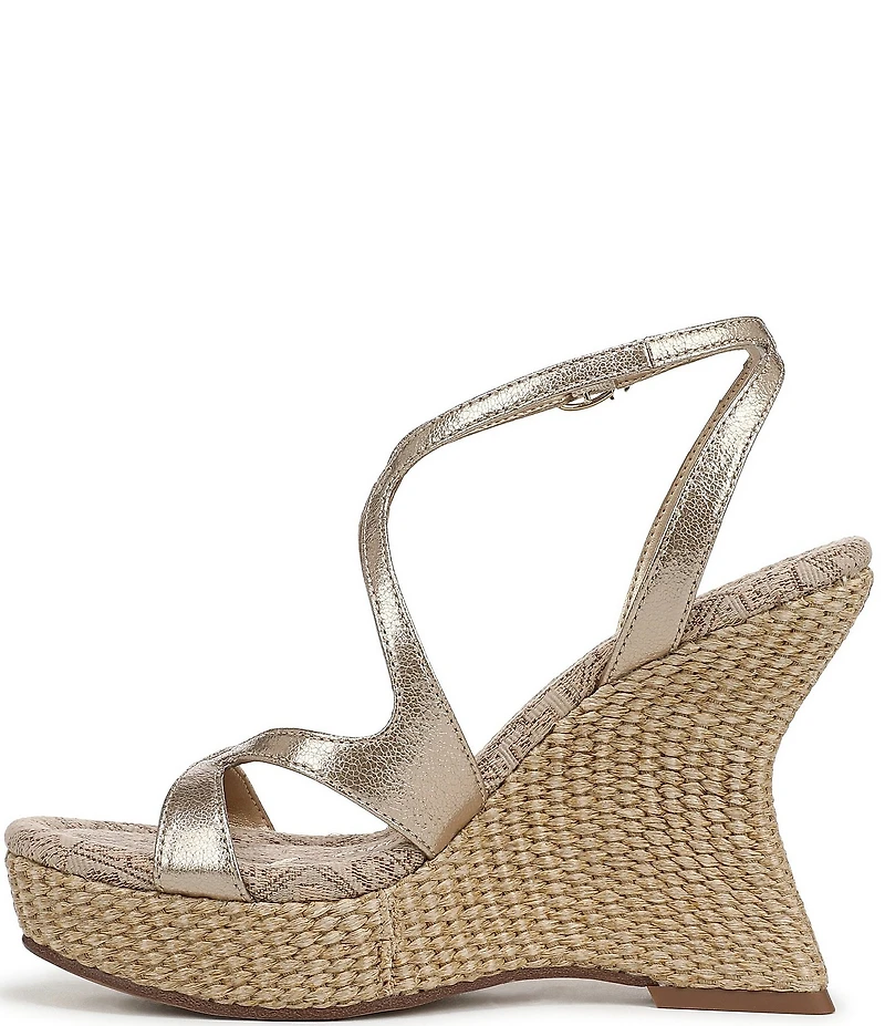 Circus NY by Sam Edelman Trina Metallic Ankle Strap Platform Wedge Sandals