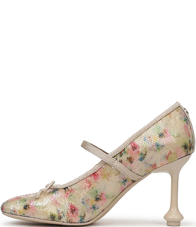 Circus NY by Sam Edelman Vivian Floral Sequin Mary Jane Bow Ballet Dress Pumps
