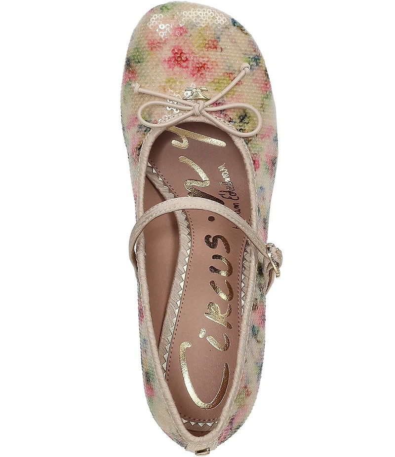 Circus NY by Sam Edelman Vivian Floral Sequin Mary Jane Bow Ballet Dress Pumps