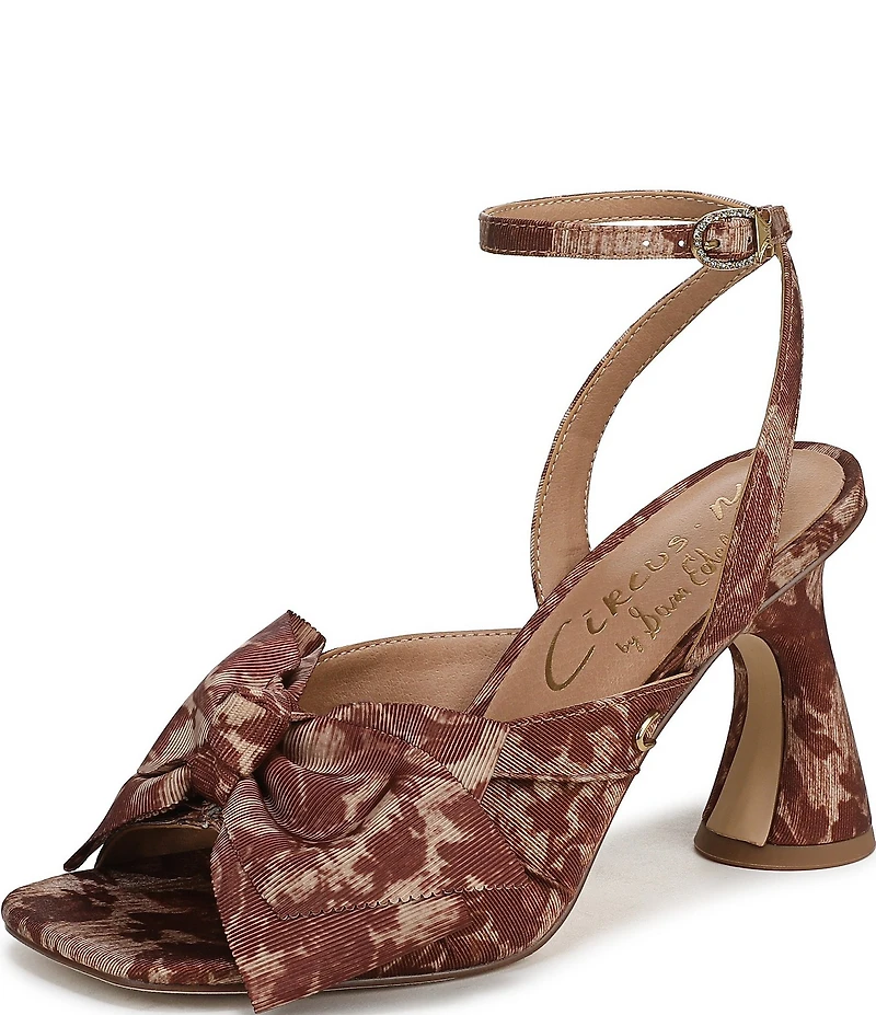 Circus NY by Sam Edelman Wilma Floral Bow Ankle Strap Dress Sandals