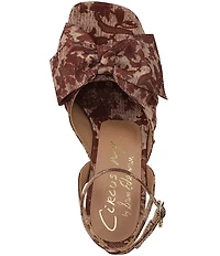 Circus NY by Sam Edelman Wilma Floral Bow Ankle Strap Dress Sandals