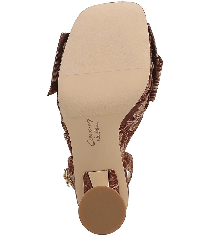 Circus NY by Sam Edelman Wilma Floral Bow Ankle Strap Dress Sandals