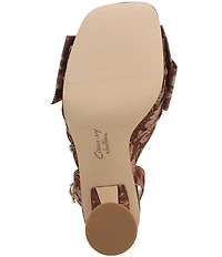 Circus NY by Sam Edelman Wilma Floral Bow Ankle Strap Dress Sandals