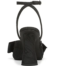 Circus NY by Sam Edelman Wilma Textured Fabric Bow Ankle Strap Dress Sandals