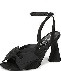 Circus NY by Sam Edelman Wilma Textured Fabric Bow Ankle Strap Dress Sandals