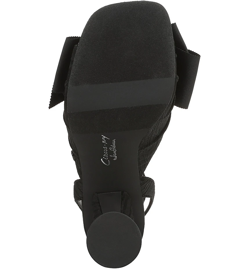 Circus NY by Sam Edelman Wilma Textured Fabric Bow Ankle Strap Dress Sandals