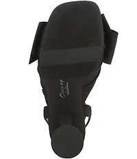 Circus NY by Sam Edelman Wilma Textured Fabric Bow Ankle Strap Dress Sandals