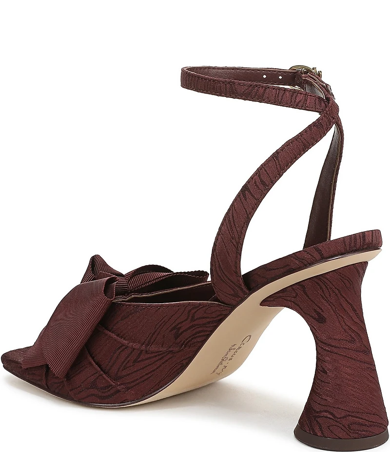 Circus NY by Sam Edelman Wilma Textured Fabric Bow Ankle Strap Dress Sandals