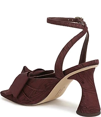 Circus NY by Sam Edelman Wilma Textured Fabric Bow Ankle Strap Dress Sandals