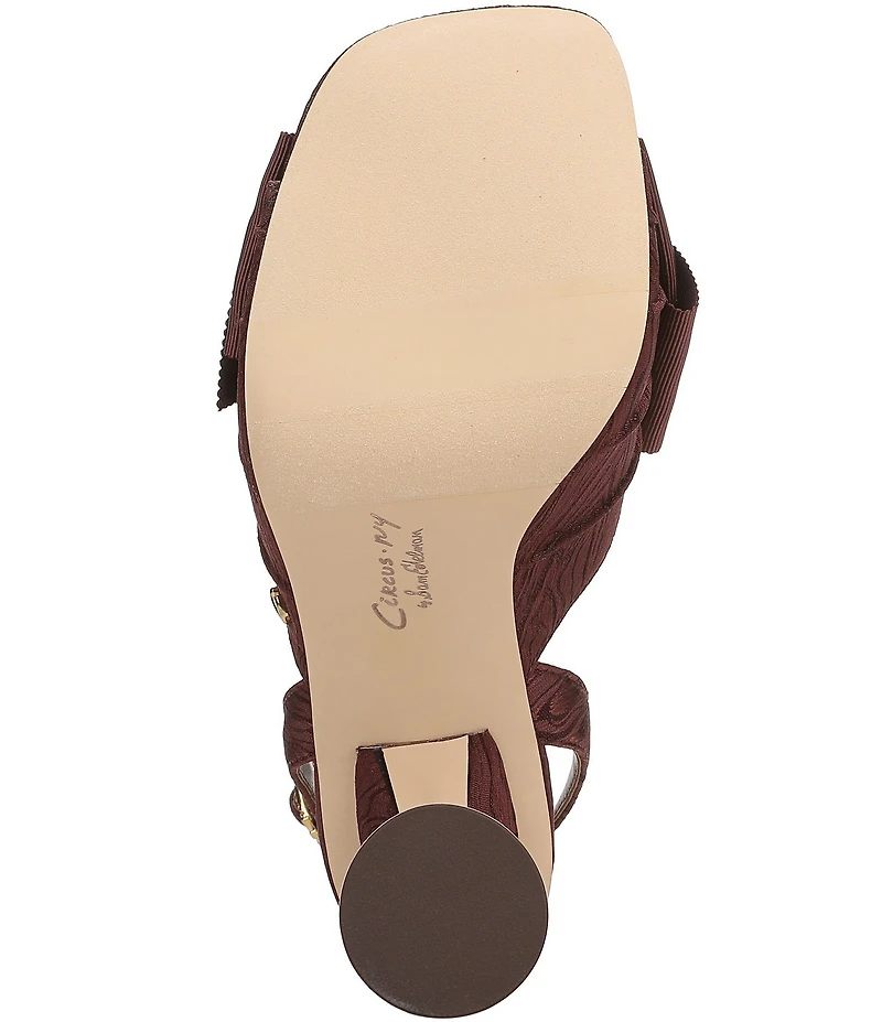 Circus NY by Sam Edelman Wilma Textured Fabric Bow Ankle Strap Dress Sandals