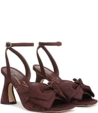 Circus NY by Sam Edelman Wilma Textured Fabric Bow Ankle Strap Dress Sandals