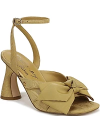 Circus NY by Sam Edelman Wilma Textured Fabric Bow Ankle Strap Dress Sandals