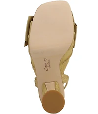 Circus NY by Sam Edelman Wilma Textured Fabric Bow Ankle Strap Dress Sandals