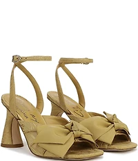 Circus NY by Sam Edelman Wilma Textured Fabric Bow Ankle Strap Dress Sandals