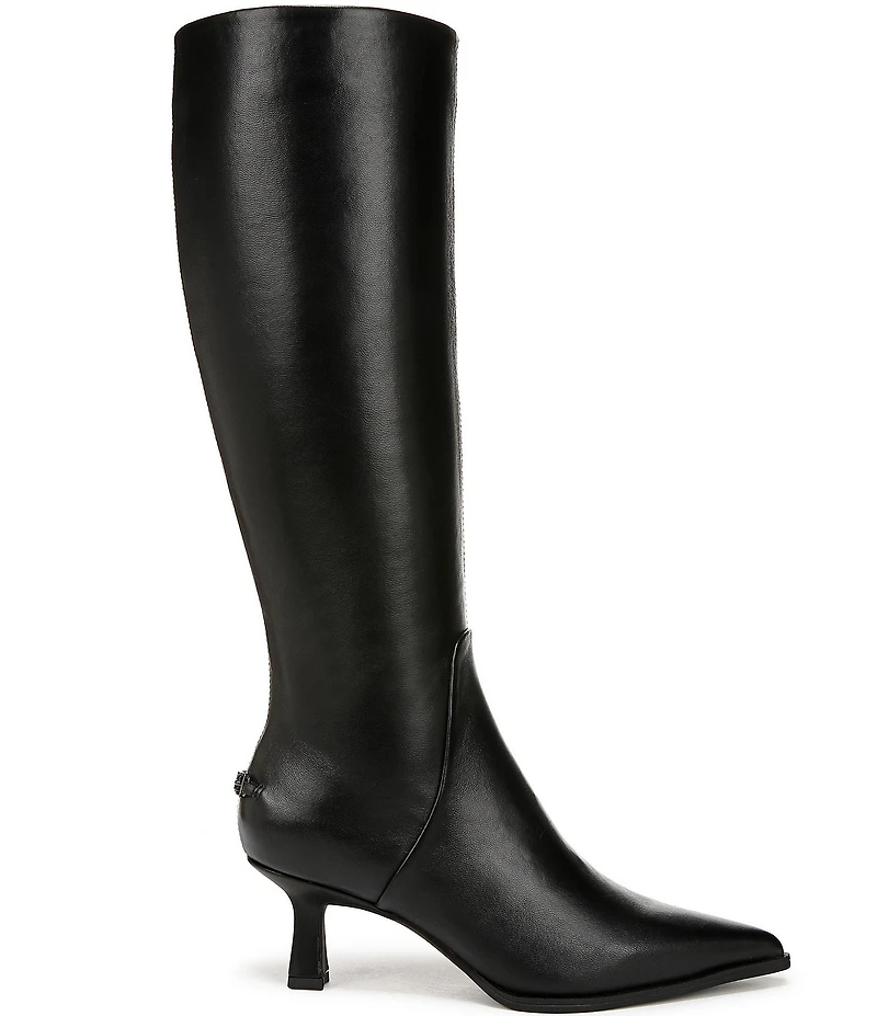Circus NY by Sam Edelman Yulia Pieced Leather Pointed Toe Kitten Heel Dress Tall Boots