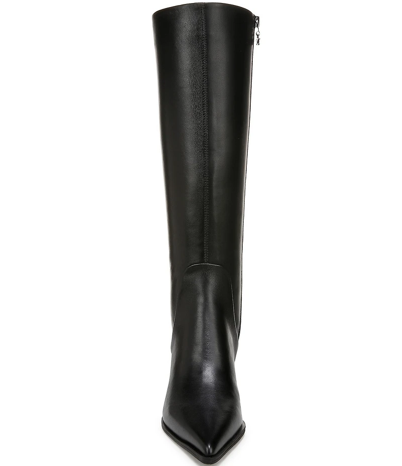 Circus NY by Sam Edelman Yulia Pieced Leather Pointed Toe Kitten Heel Dress Tall Boots