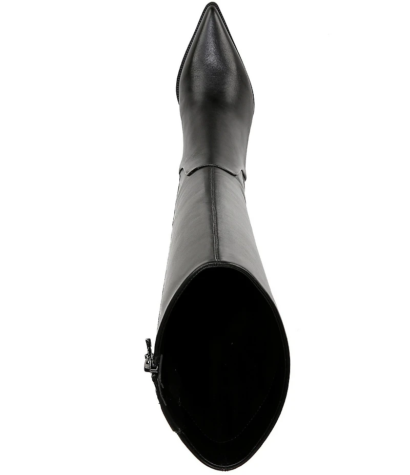 Circus NY by Sam Edelman Yulia Pieced Leather Pointed Toe Kitten Heel Dress Tall Boots