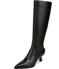 Circus NY by Sam Edelman Yulia Pieced Leather Pointed Toe Kitten Heel Dress Tall Boots