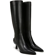 Circus NY by Sam Edelman Yulia Pieced Leather Pointed Toe Kitten Heel Dress Tall Boots