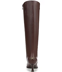 Circus NY by Sam Edelman Yulia Pieced Leather Pointed Toe Kitten Heel Dress Tall Boots