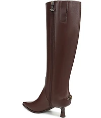 Circus NY by Sam Edelman Yulia Pieced Leather Pointed Toe Kitten Heel Dress Tall Boots
